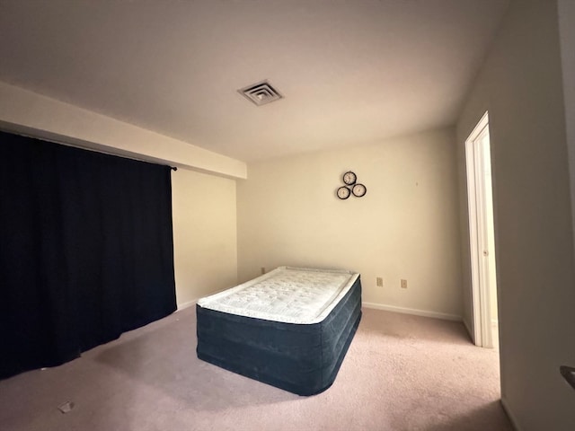 bedroom with carpet floors