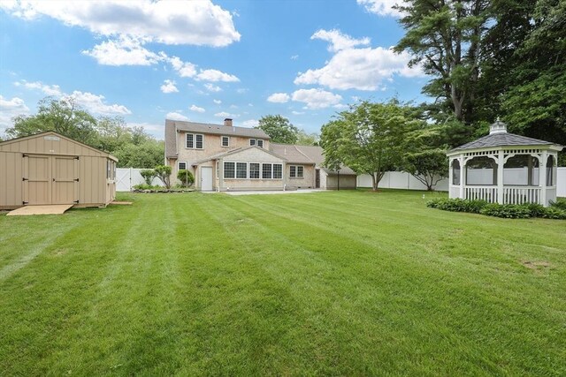649 S Main St, Raynham, MA 02767 - view of yard with a gazebo