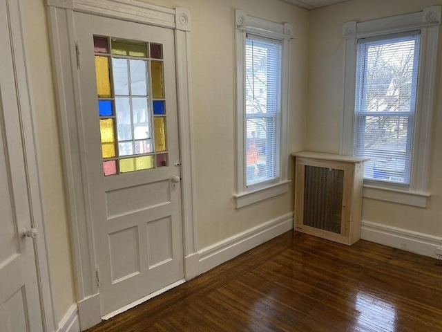 49 Euclid Ave, Springfield, MA 01108 - doorway featuring baseboards, plenty of natural light, and dark wood finished floors