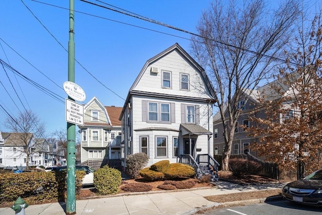 113 Belmont St, Belmont, MA 02478 - view of front facade with a gambrel roof