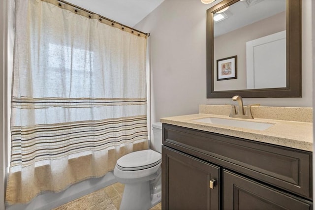 24-26 Lincoln St, North Andover, MA 01845 - bathroom featuring vanity, shower / tub combo, and tile patterned floors