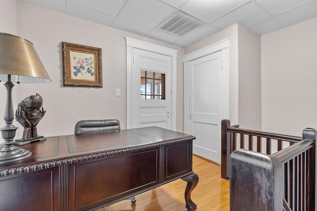 24-26 Lincoln St, North Andover, MA 01845 - office with light wood-style floors and a paneled ceiling