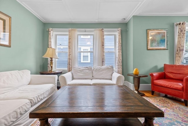 24-26 Lincoln St, North Andover, MA 01845 - living area with wood finished floors and ornamental molding