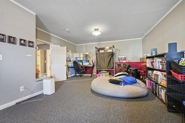 1249-1251 Rockdale Ave, New Bedford, MA 02740 - miscellaneous room featuring carpet floors, ornamental molding, and baseboards