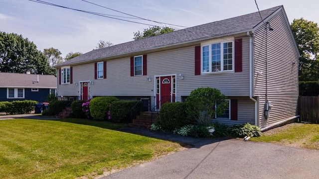 1249-1251 Rockdale Ave, New Bedford, MA 02740 - split foyer home featuring a front lawn
