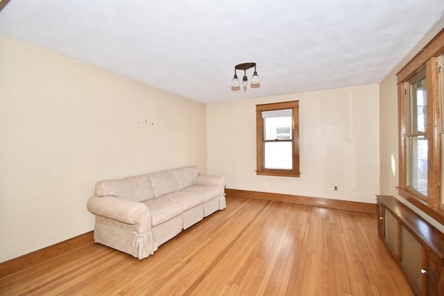 unfurnished room featuring light hardwood / wood-style flooring