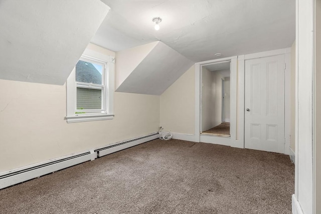 19-21 Pleasant St, North Andover, MA 01845 - bonus room with a baseboard heating unit, carpet, and lofted ceiling