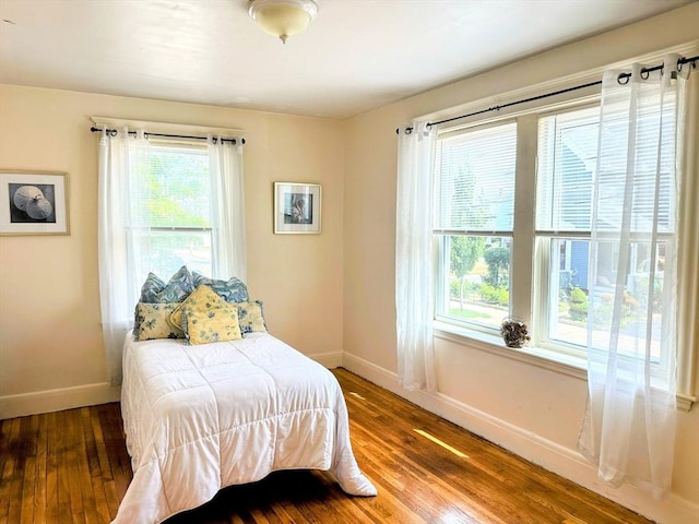 bedroom featuring hardwood / wood-style flooring