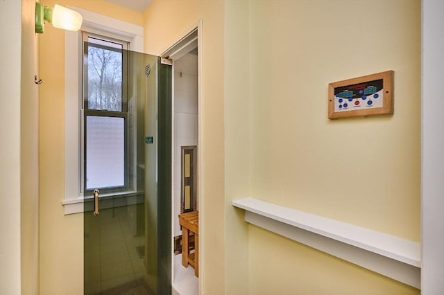 hall featuring tile patterned floors