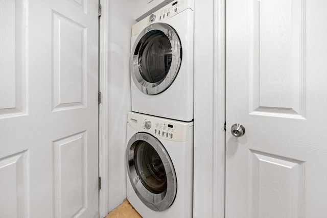 101 Old Westport Rd, Dartmouth, MA 02747 - washroom with stacked washing machine and dryer