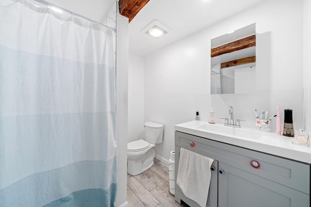 101 Old Westport Rd, Dartmouth, MA 02747 - full bath featuring vanity, wood finished floors, and a shower with curtain