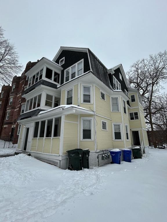 view of snowy exterior