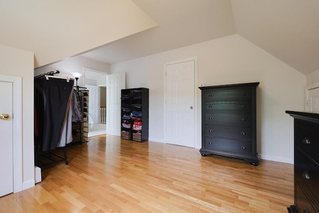 32 Lowe Meadow Ln, North Attleboro, MA 02760 - unfurnished bedroom with light wood-type flooring and vaulted ceiling
