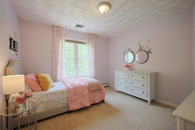 32 Lowe Meadow Ln, North Attleboro, MA 02760 - bedroom with baseboard heating, light colored carpet, and baseboards