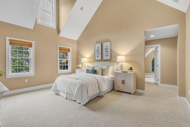 52 Sylvan Dr, Stow, MA 01775 - bedroom with light colored carpet and high vaulted ceiling