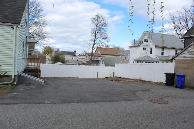 exterior space with a residential view