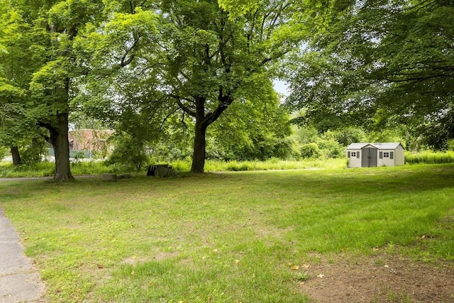 35-R Whiting St, North Attleboro, MA 02760 - view of green lawn featuring a storage unit