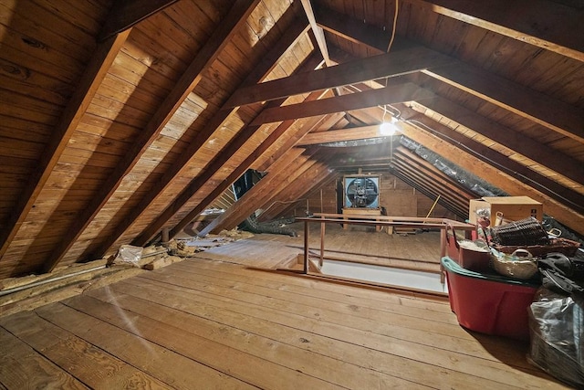 view of attic