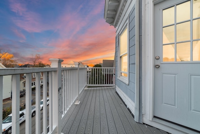 view of deck at dusk