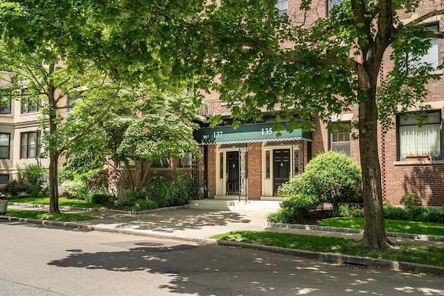 137 Freeman St Unit 3A, Brookline, MA 02446 - view of property hidden behind natural elements with brick siding