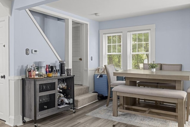 25 Bayley Ter, Weymouth, MA 02190 - dining room with wood finished floors and a dry bar
