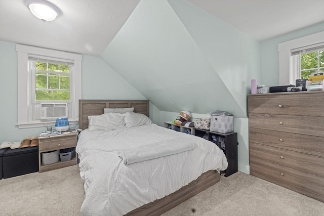 25 Bayley Ter, Weymouth, MA 02190 - carpeted bedroom with lofted ceiling and cooling unit