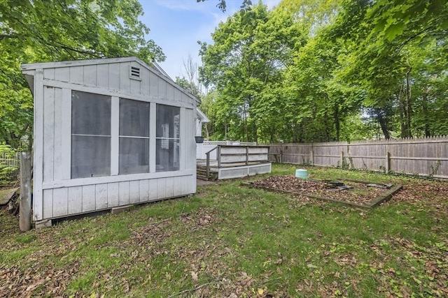25 Bayley Ter, Weymouth, MA 02190 - view of yard with a vegetable garden and a sunroom