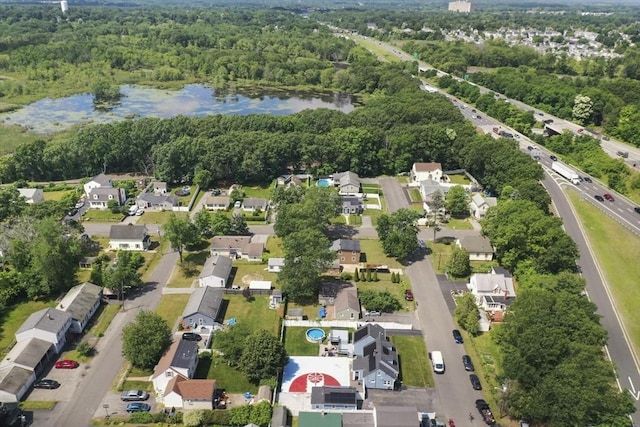 51 Crystal St, Lowell, MA 01852 - aerial view of property and surrounding area with a nearby body of water and nearby suburban area