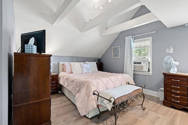 65 Holten St, Danvers, MA 01923 - bedroom with wood finished floors, cooling unit, and baseboards