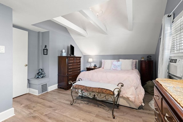 65 Holten St, Danvers, MA 01923 - bedroom with vaulted ceiling, light wood-type flooring, and baseboards