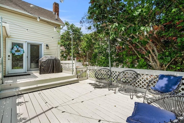 65 Holten St, Danvers, MA 01923 - wooden terrace featuring grilling area
