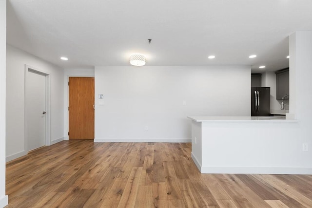 interior space with light wood-type flooring