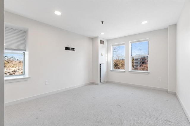 carpeted empty room with a healthy amount of sunlight