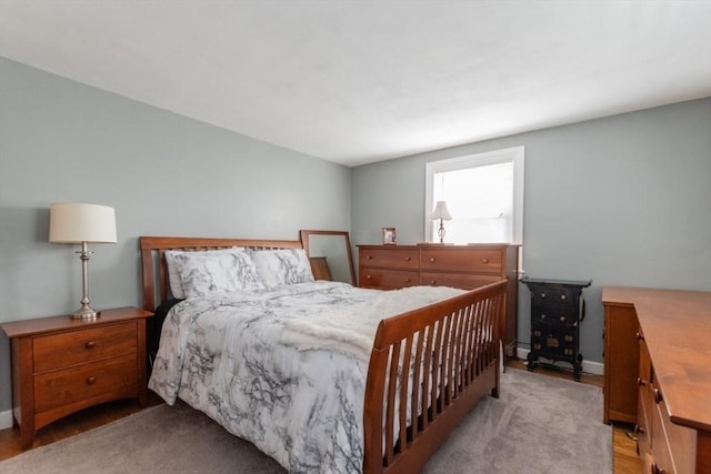 bedroom featuring light hardwood / wood-style flooring