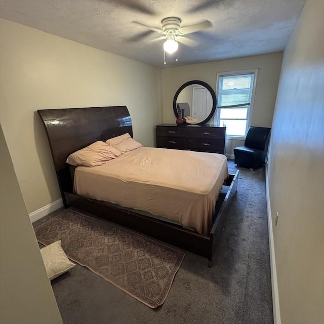 1928 N Main St Unit 4, Fall River, MA 02720 - bedroom with carpet, a ceiling fan, and a textured ceiling