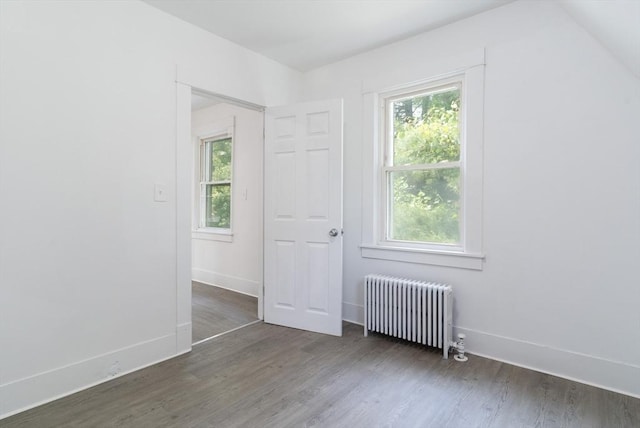 1194 Thorndike St, Palmer, MA 01069 - unfurnished bedroom featuring radiator heating unit, multiple windows, and wood finished floors