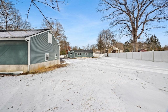 view of snowy yard