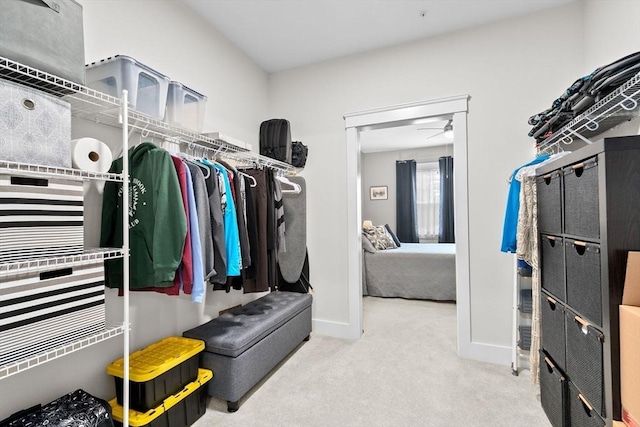 57 Long Point Rd Unit 110, Lakeville, MA 02347 - walk in closet featuring carpet and a ceiling fan