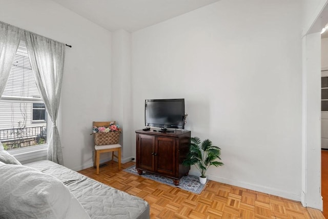 bedroom with baseboards