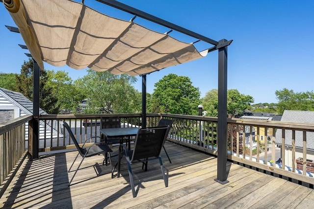 95 Child St Unit 2, Boston, MA 02130 - wooden deck with outdoor dining area