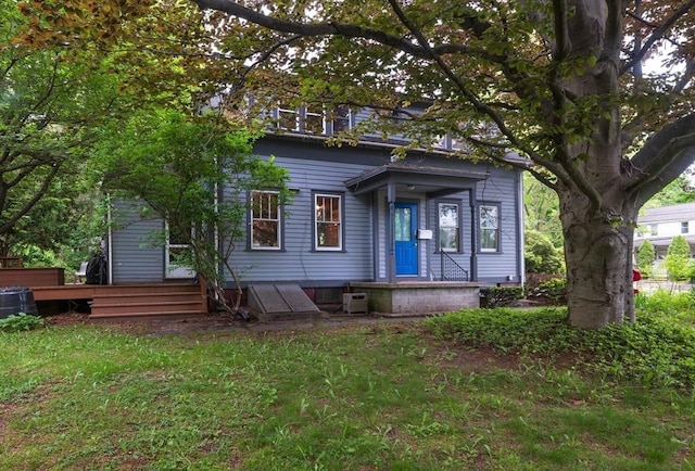 303 S St, Northampton, MA 01060 - view of front facade with a front lawn and cooling unit