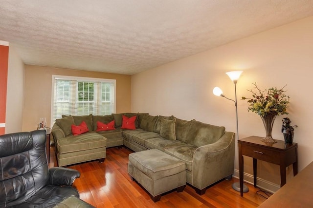 20 Starling Way, Leominster, MA 01453 - living area with wood-type flooring and a textured ceiling