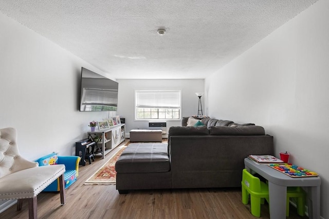 135 Grove St Unit 145, Rockland, MA 02370 - living area featuring wood finished floors and a textured ceiling