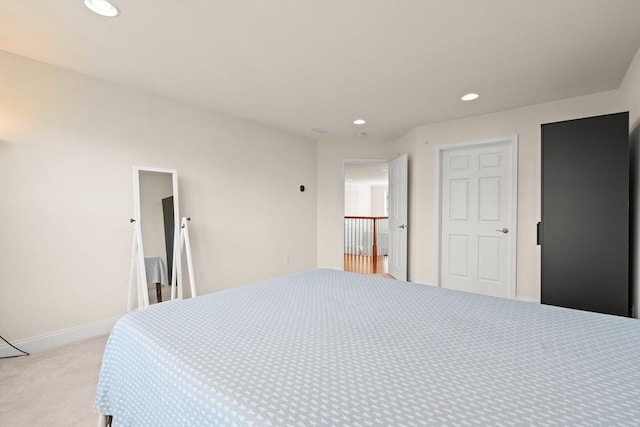 12 Bowood Ln Unit 36, Marlborough, MA 01752 - bedroom with light carpet, recessed lighting, and baseboards