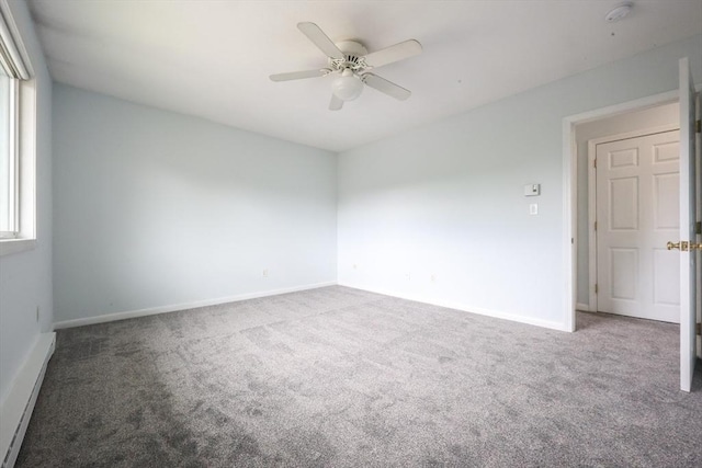 3 Dailey St Unit I, Attleboro, MA 02703 - unfurnished room featuring carpet, a ceiling fan, and baseboards