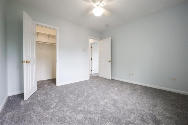 3 Dailey St Unit I, Attleboro, MA 02703 - unfurnished bedroom with carpet flooring, baseboards, and a ceiling fan