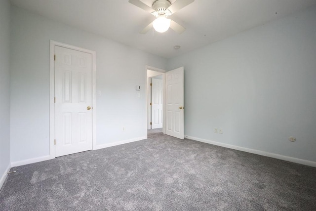 3 Dailey St Unit I, Attleboro, MA 02703 - unfurnished bedroom with carpet, baseboards, and a ceiling fan