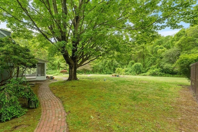 220 Prospect St, Seekonk, MA 02771 - view of grassy yard featuring a sunroom