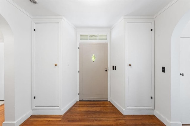 220 Prospect St, Seekonk, MA 02771 - hall with arched walkways, wood finished floors, and baseboards