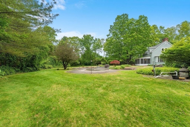 220 Prospect St, Seekonk, MA 02771 - view of grassy yard with a sunroom